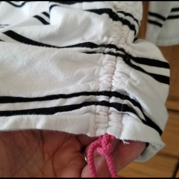 ✨Chaps NWOT Active White & Black Stripe 3/4 Sleeve Cotton Top: Size Large ✨ - Picture 3 of 7